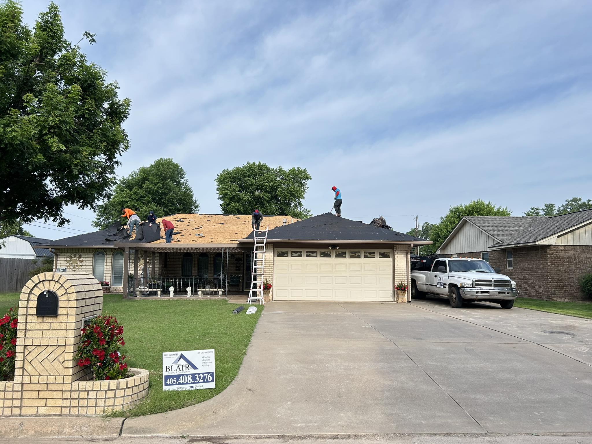 Completed Blair Roofing and Construction project